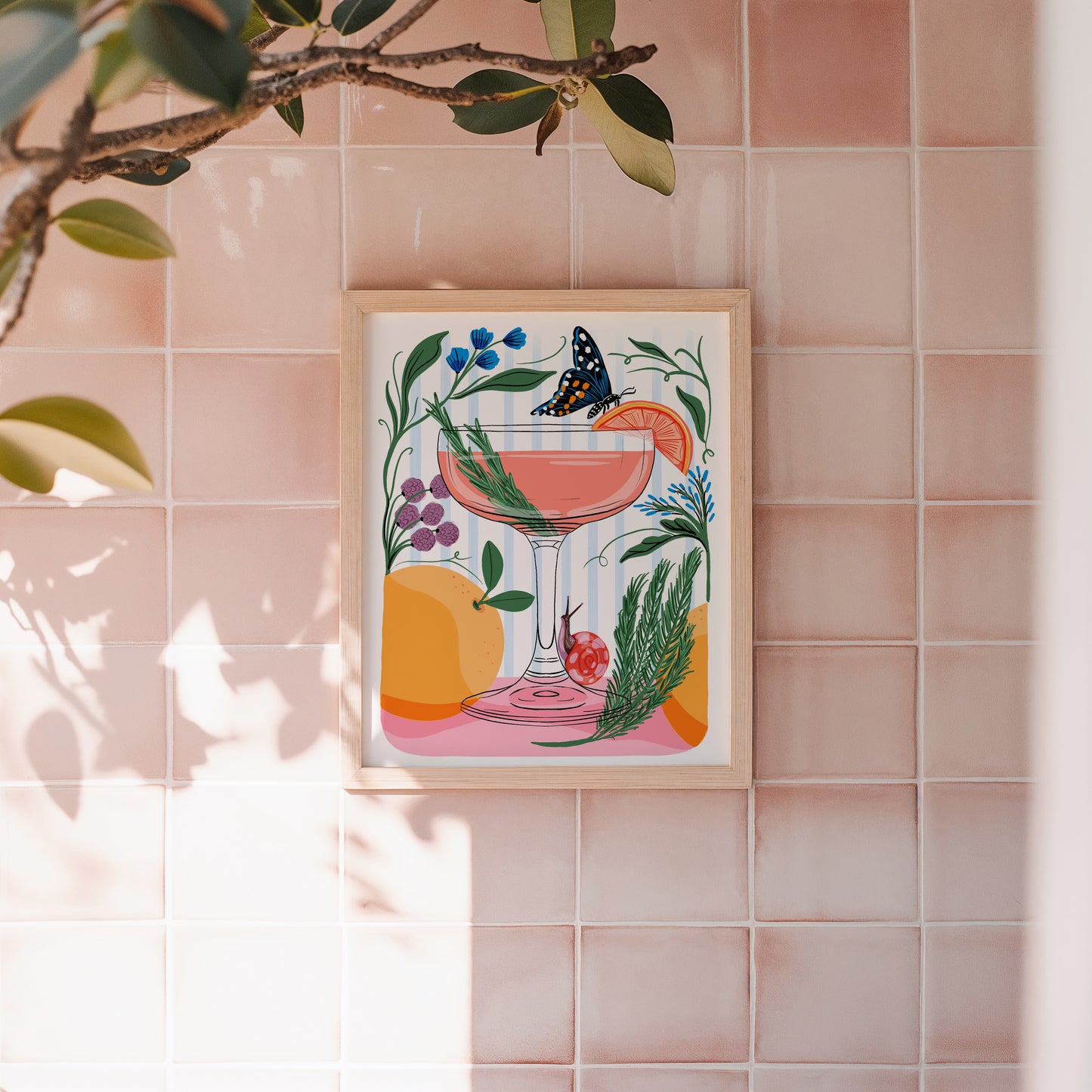 Greyhound Cocktail in Coup Glass - Art Print