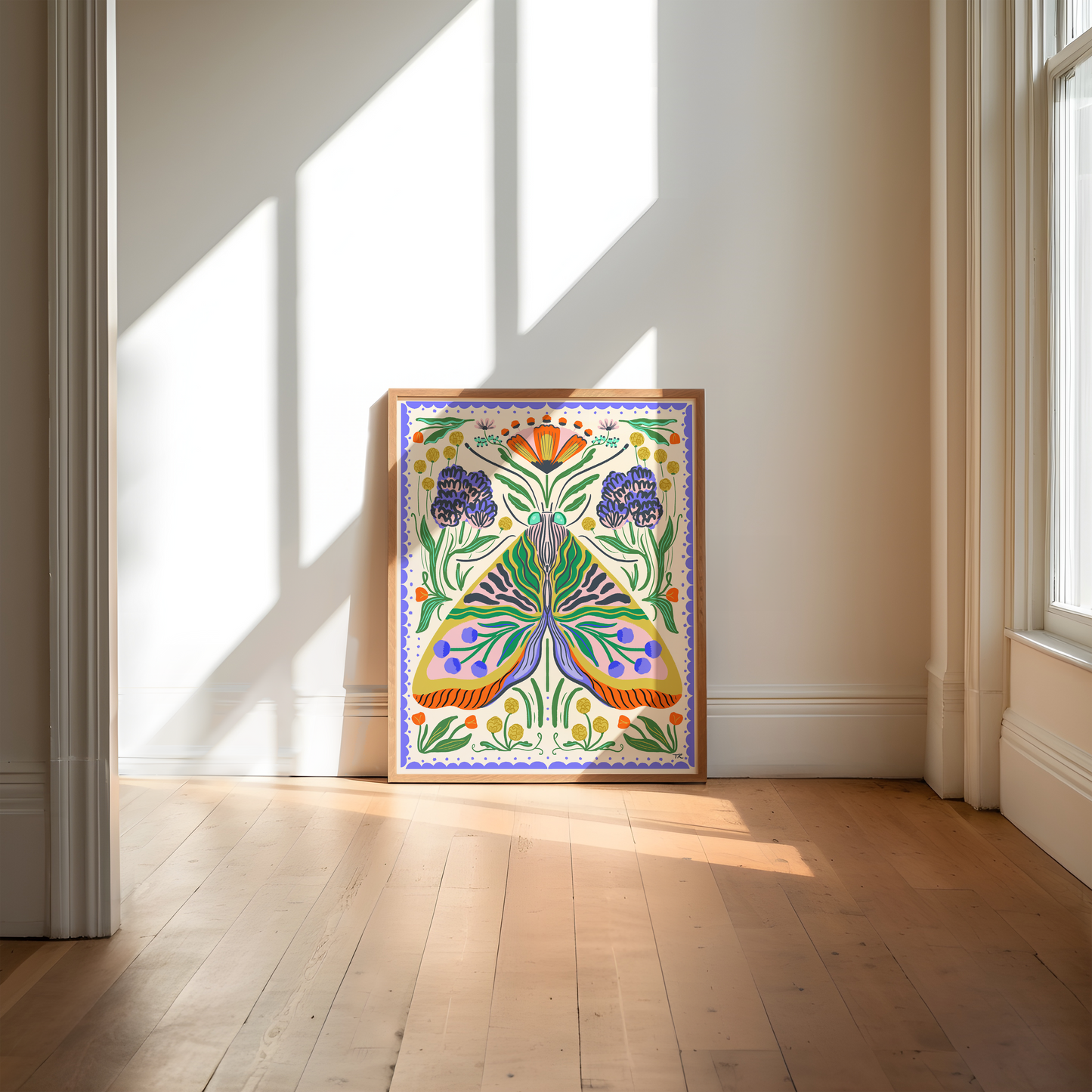 Maximalist Folk Moth - Art Print