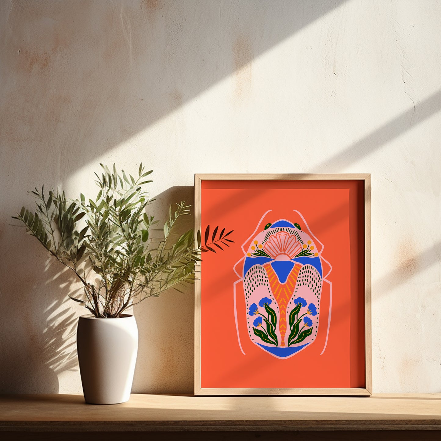 Folk Beetle - Art Print