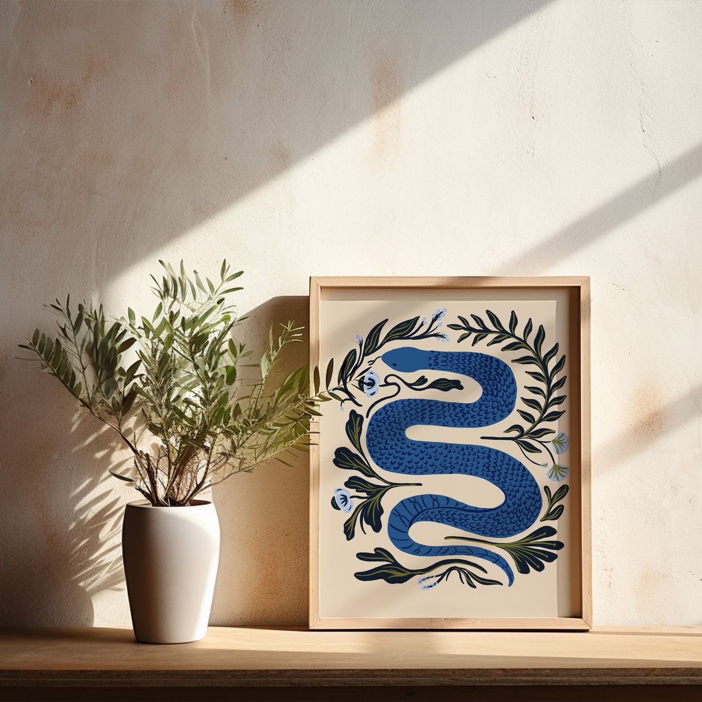 Blue Snake - Art Print