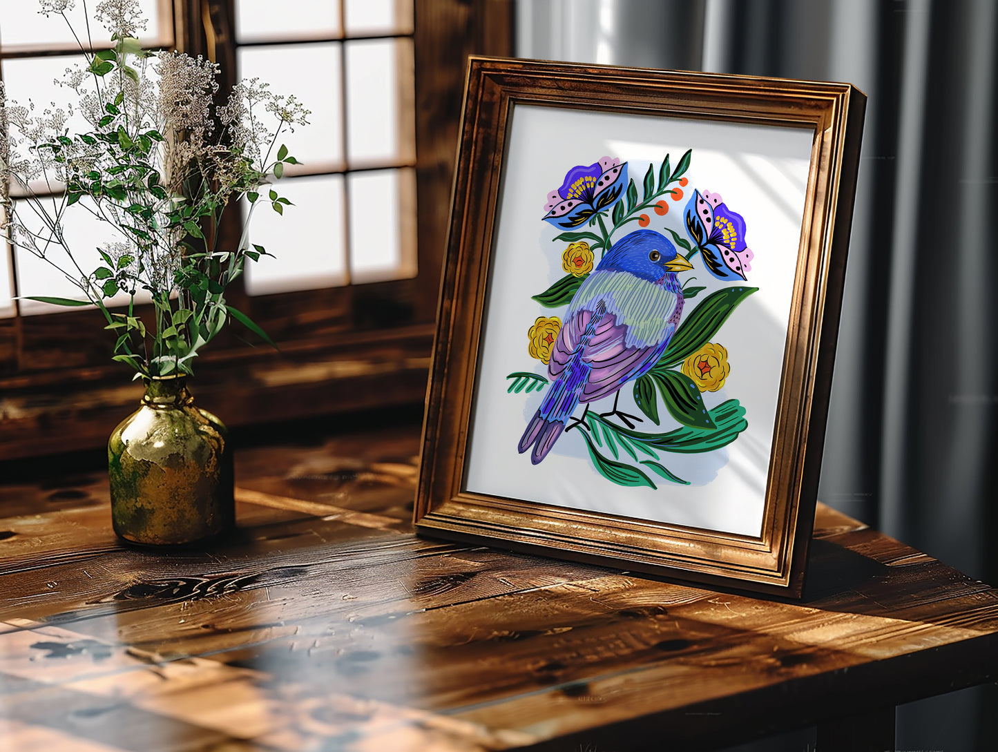 Painted Bunting - Art Print