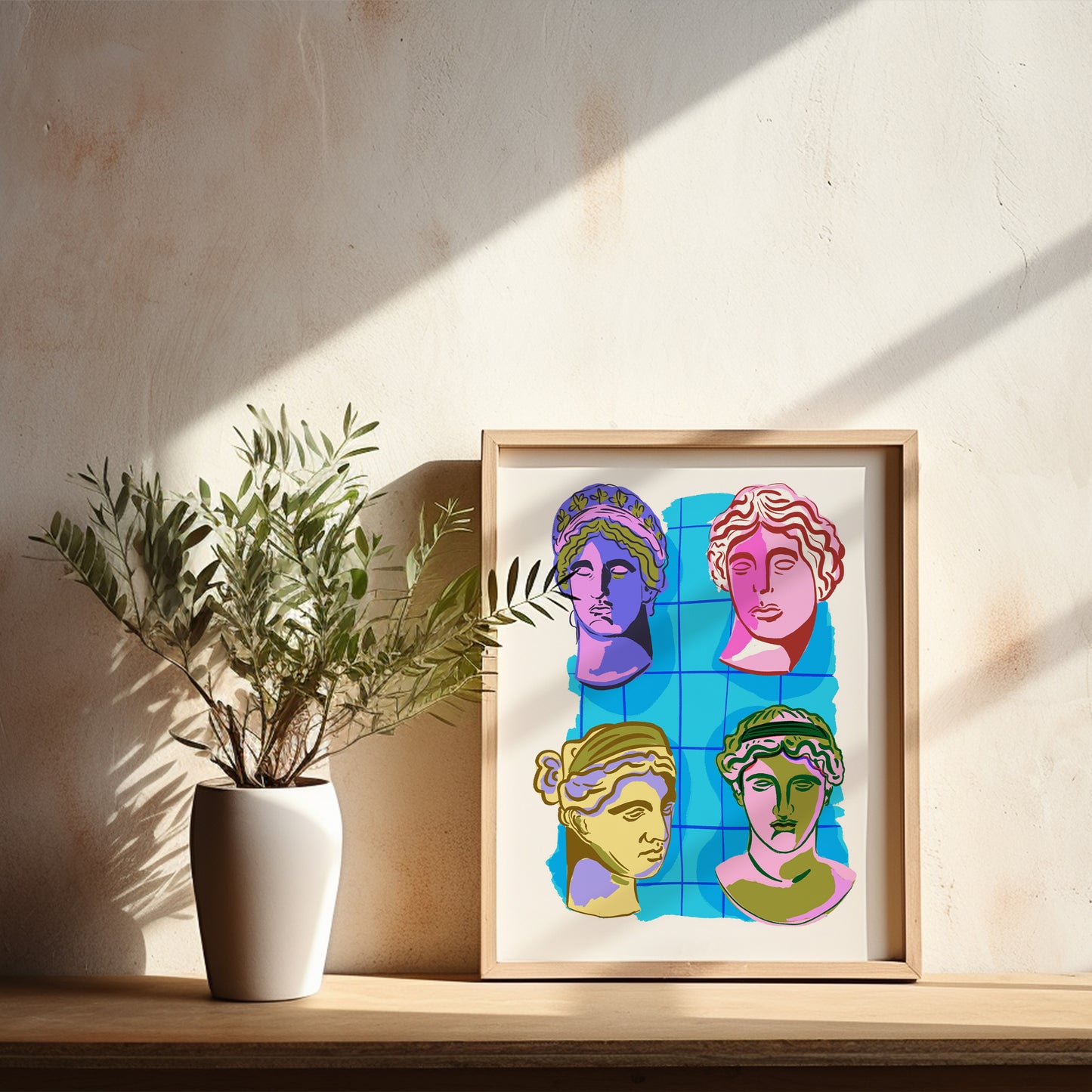 Greek Busts - Art Print