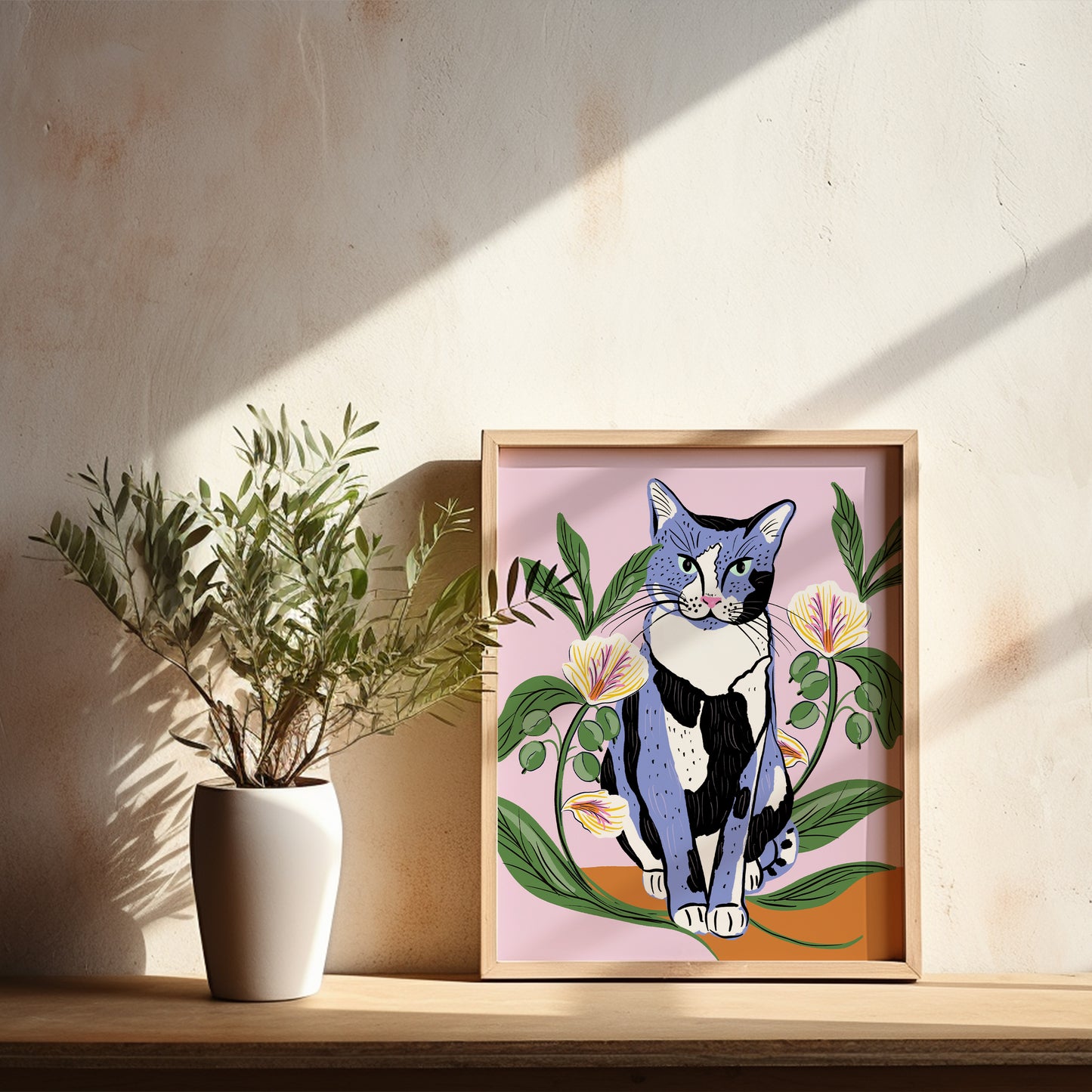 Calico & Cardamom - Periwinkle - Art Print