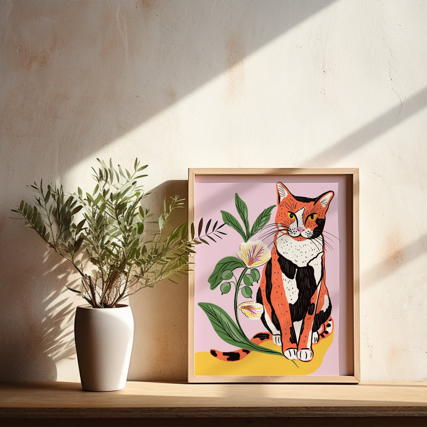 Calico & Cardamom - Orange - Art Print