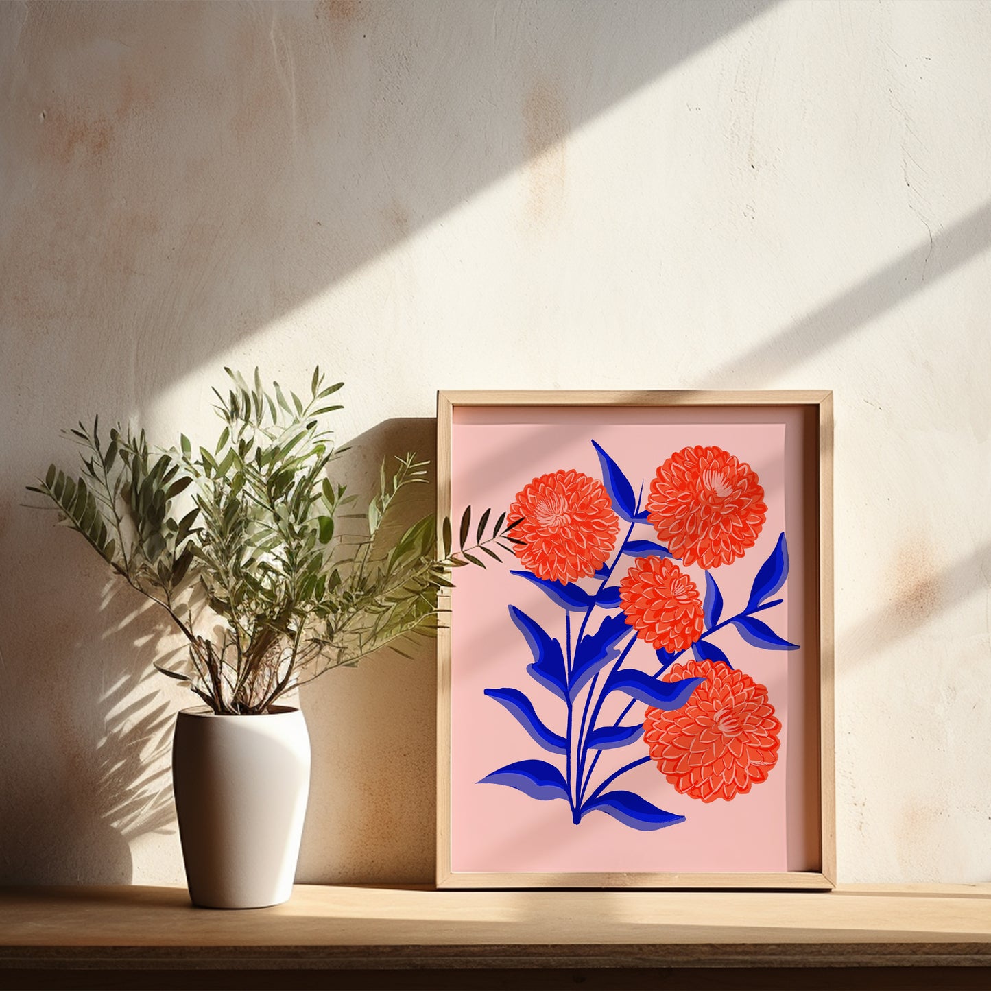 Red Dahlia - Art Print