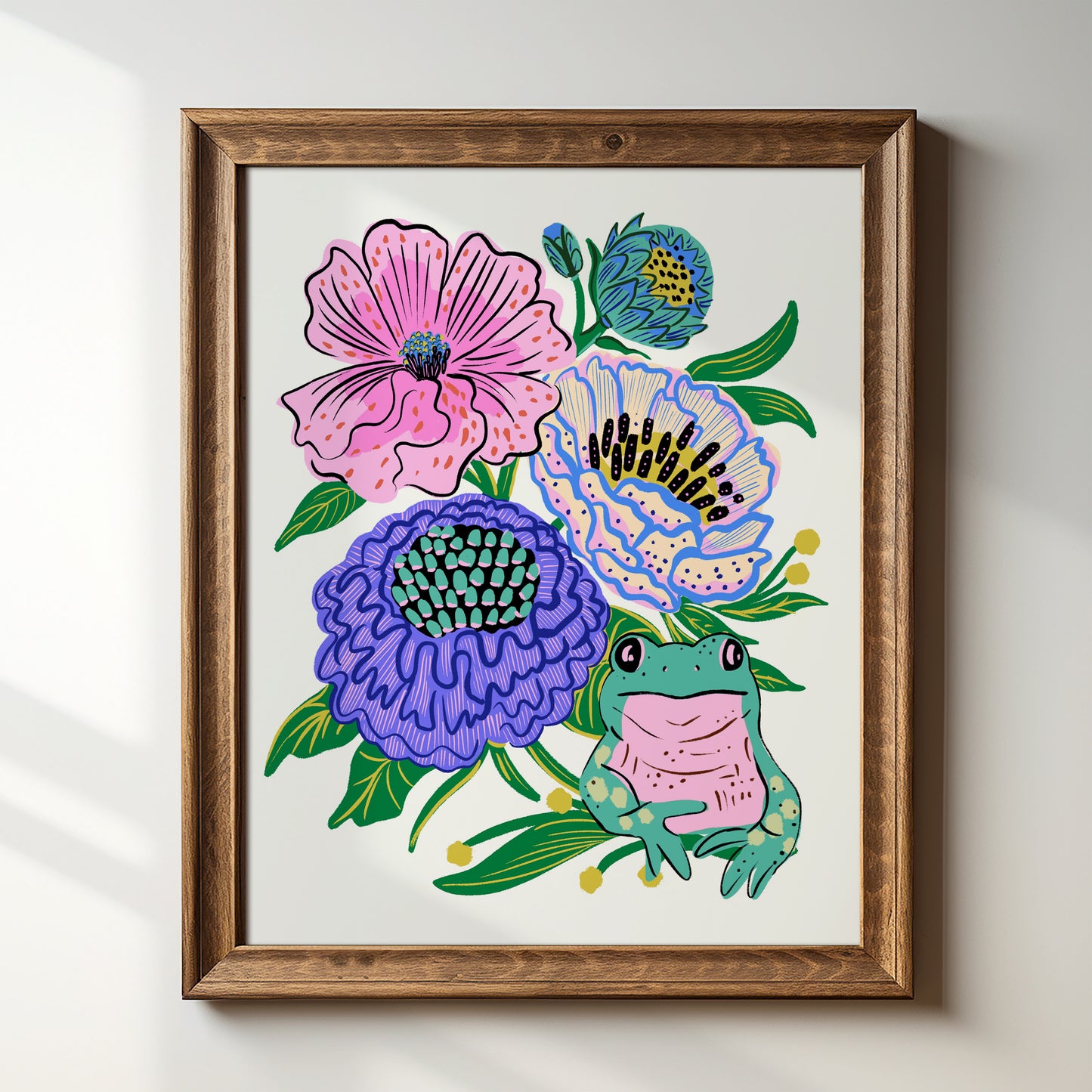 Frog Floral - Art Print