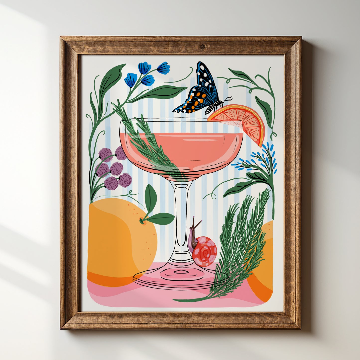 Greyhound Cocktail in Coup Glass - Art Print