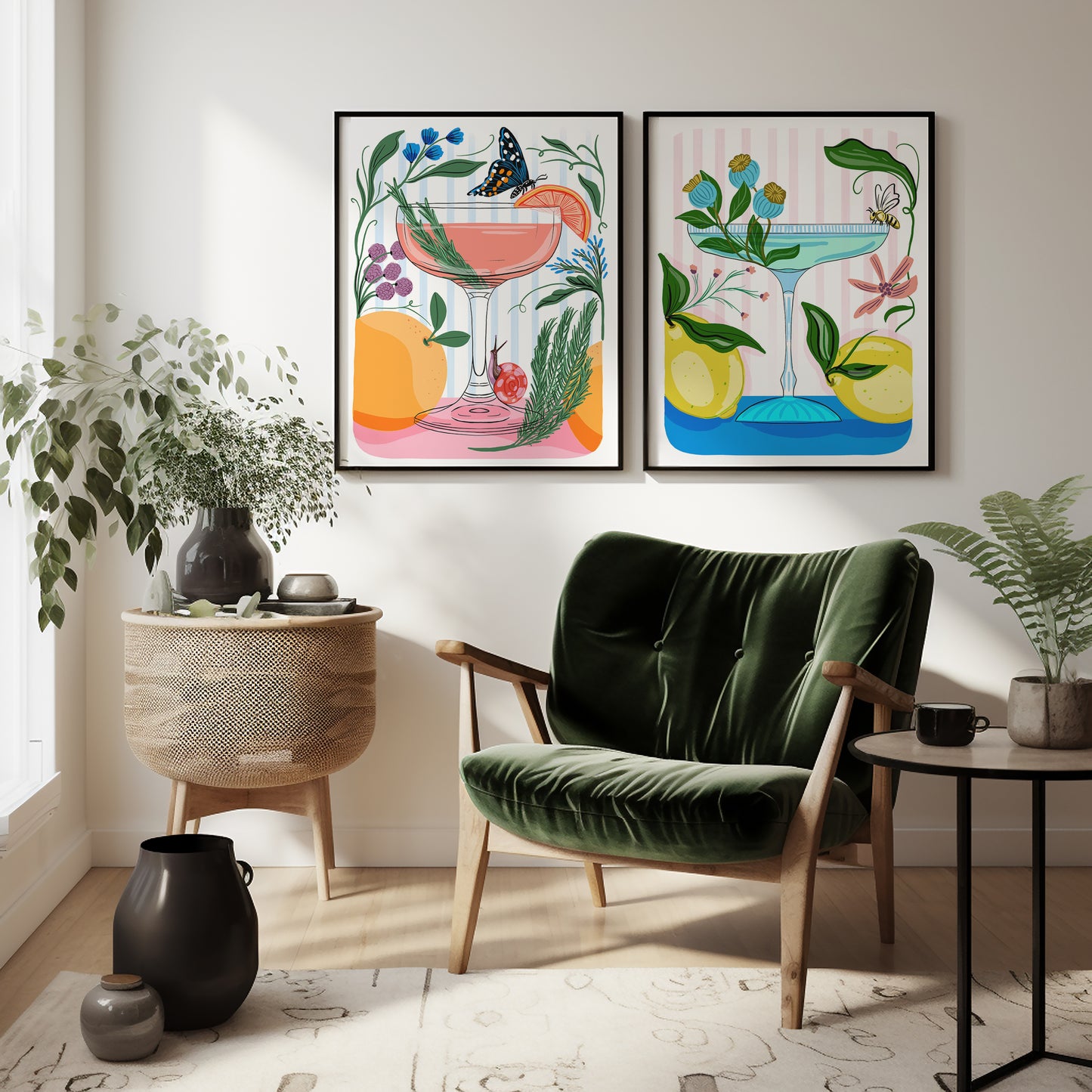 Greyhound Cocktail in Coup Glass - Art Print