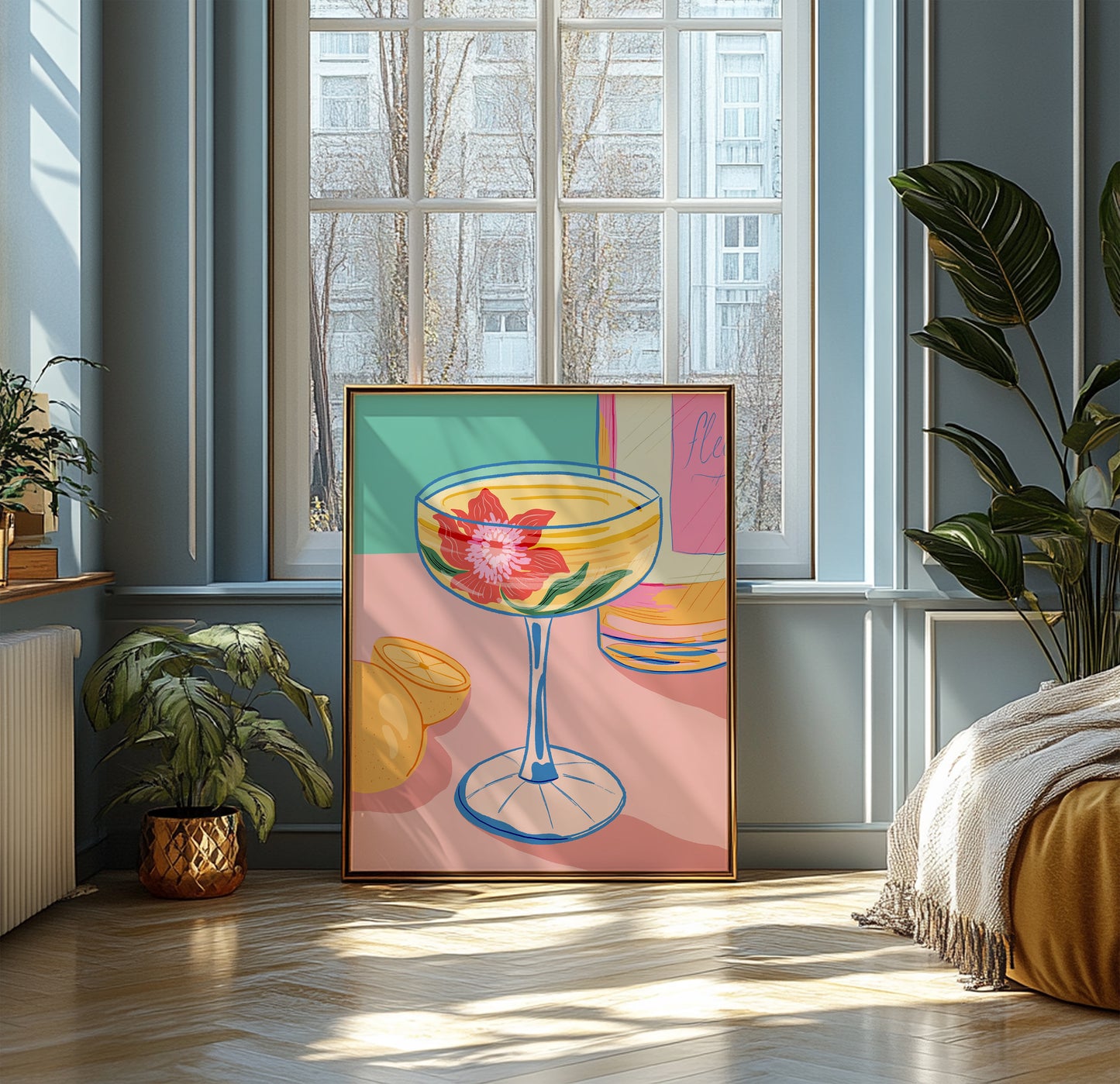 Lemon Blossom Cocktail - Art Print