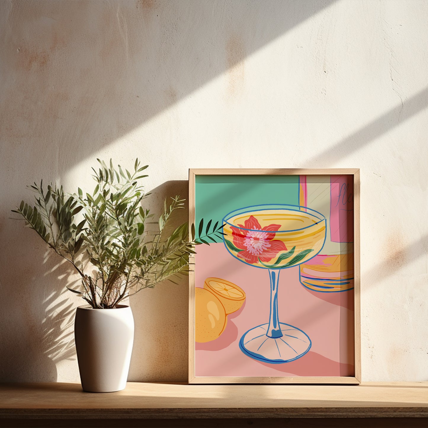 Lemon Blossom Cocktail - Art Print