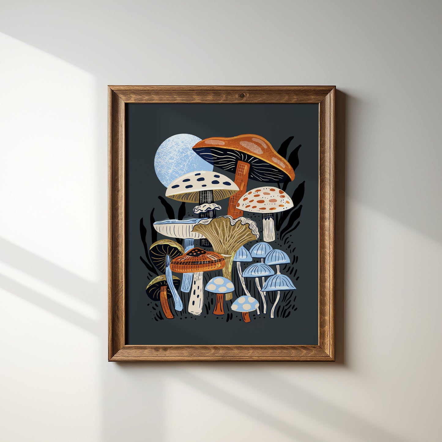 Moonlight & Mushrooms - Art Print