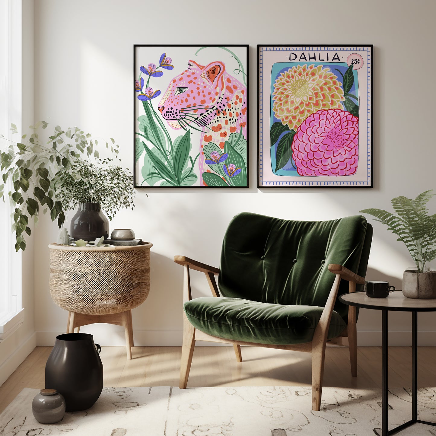 Pink Jaguar - Art Print