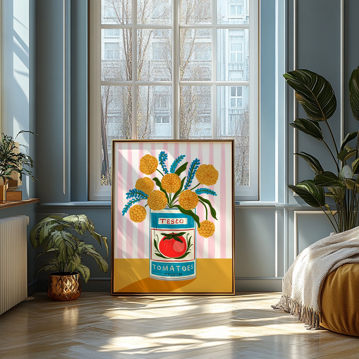 Tomato Can Floral - Art Print