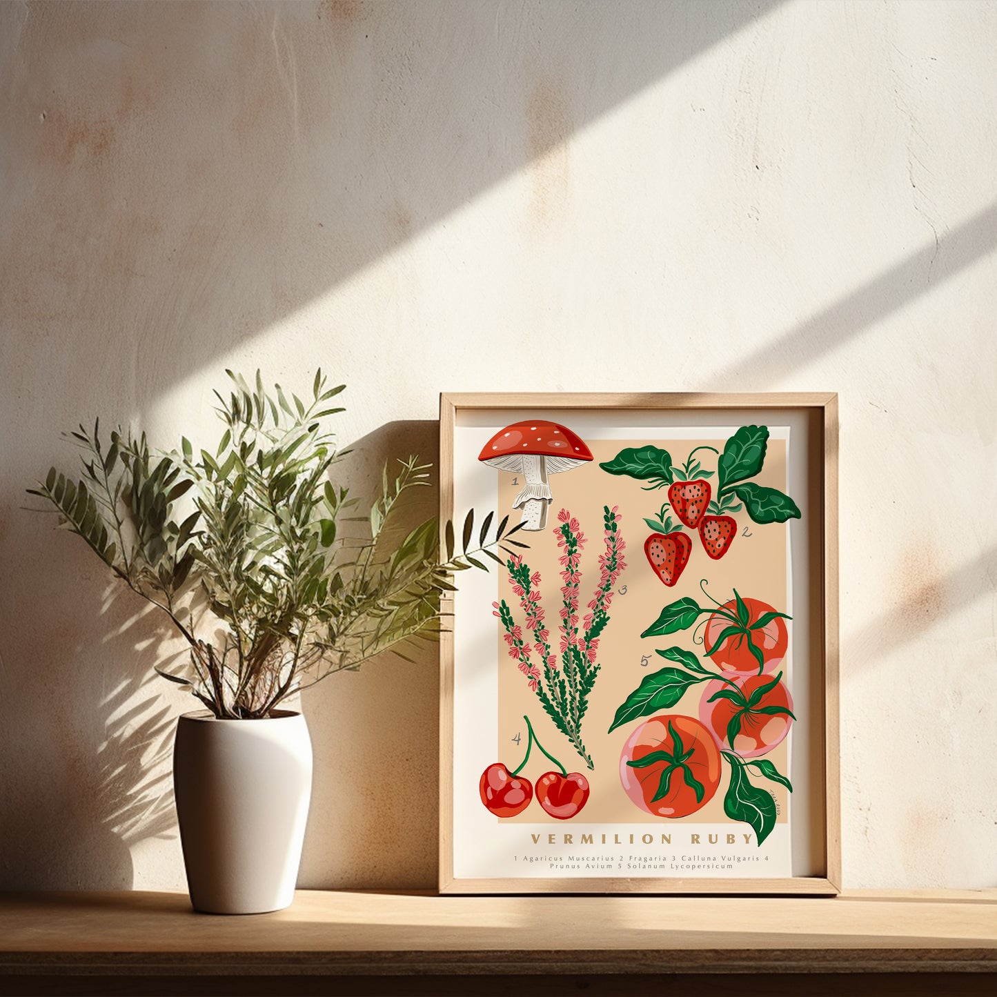 Scientific Poster: Vermilion Ruby - Art Print