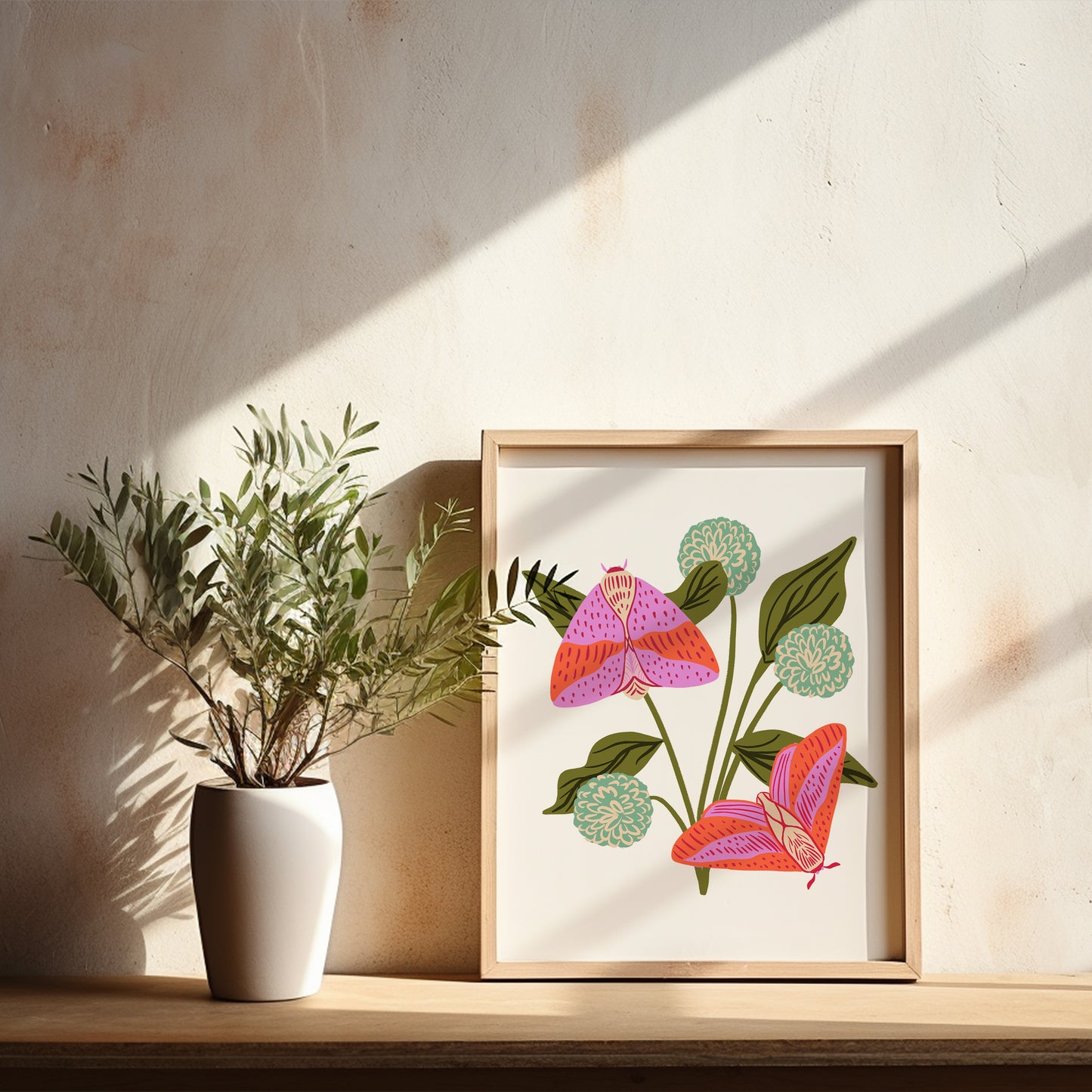 Rosy Maple Moth - Art Print