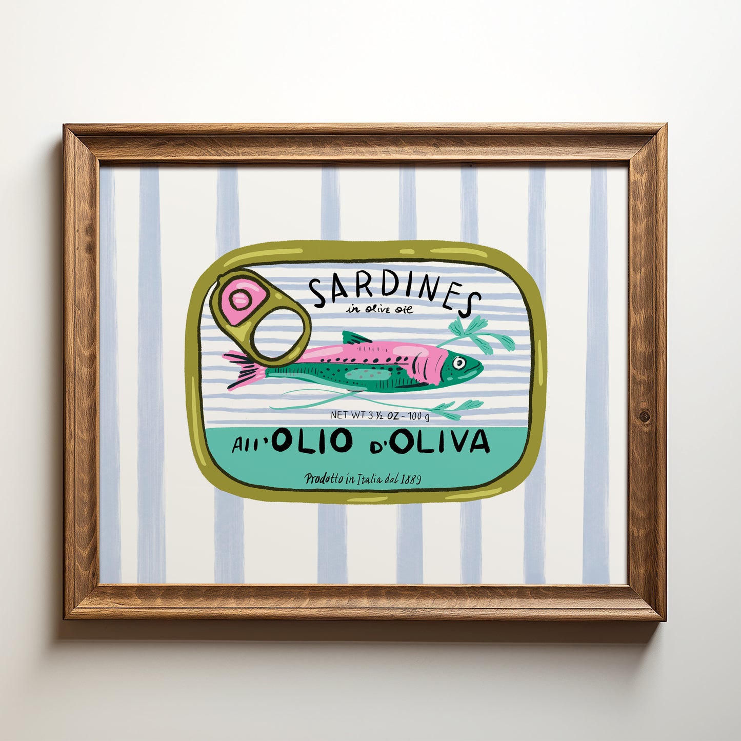 Sardine Can with Stripes - Art Print