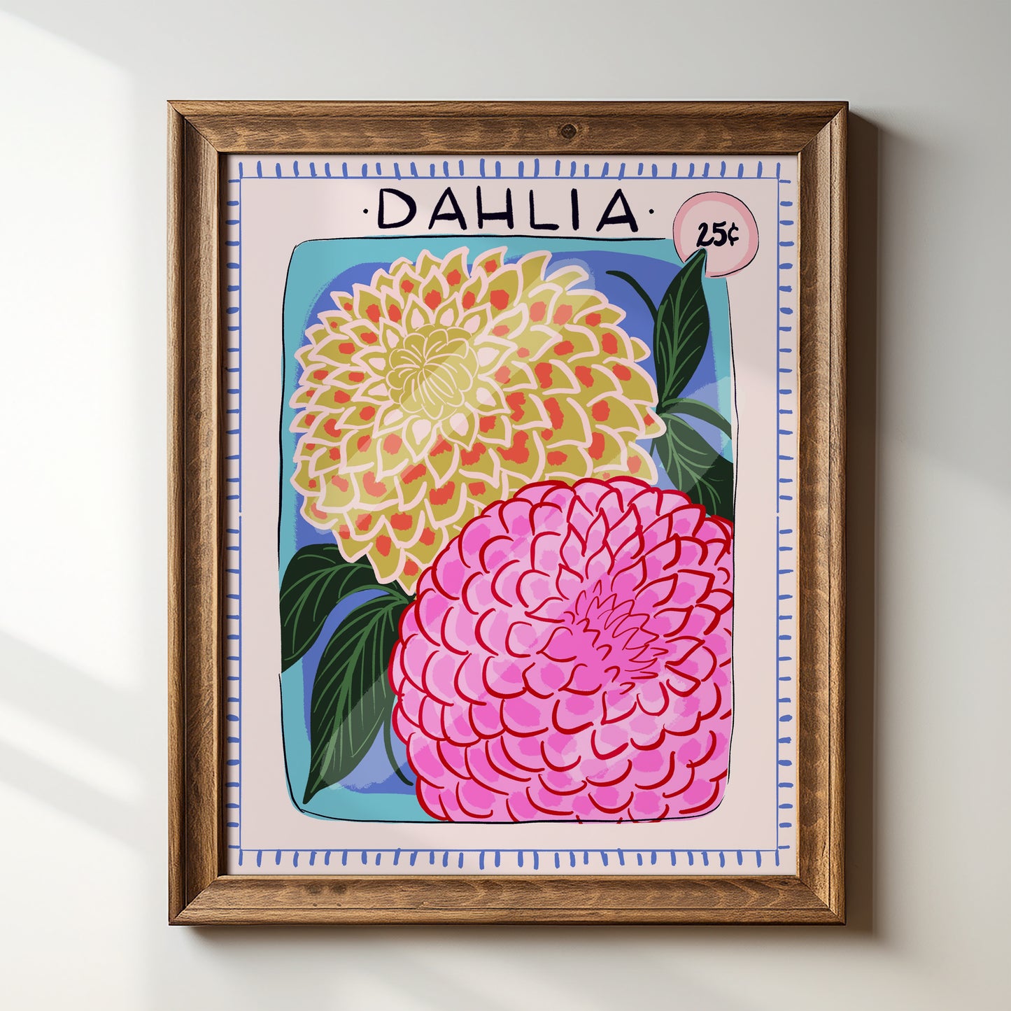 Dahlia Seed Packet - Art Print