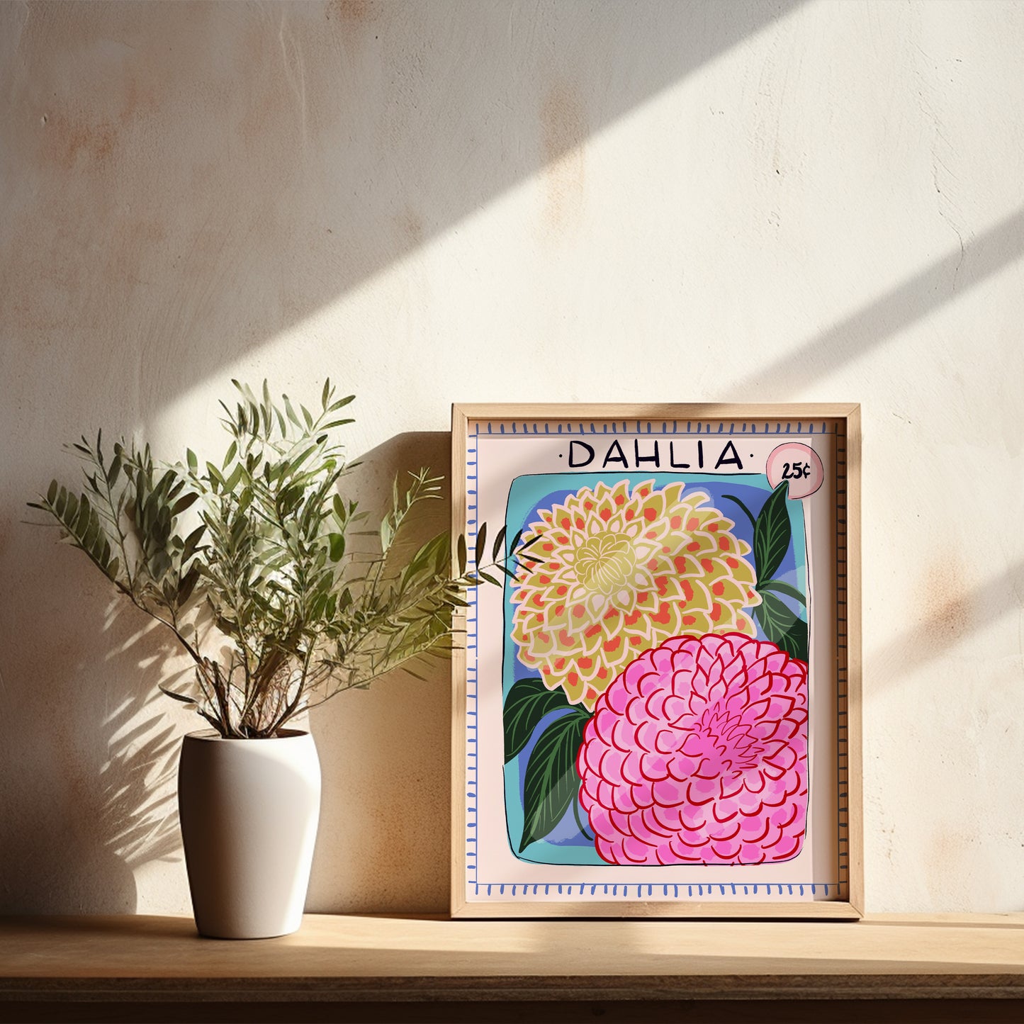 Dahlia Seed Packet - Art Print
