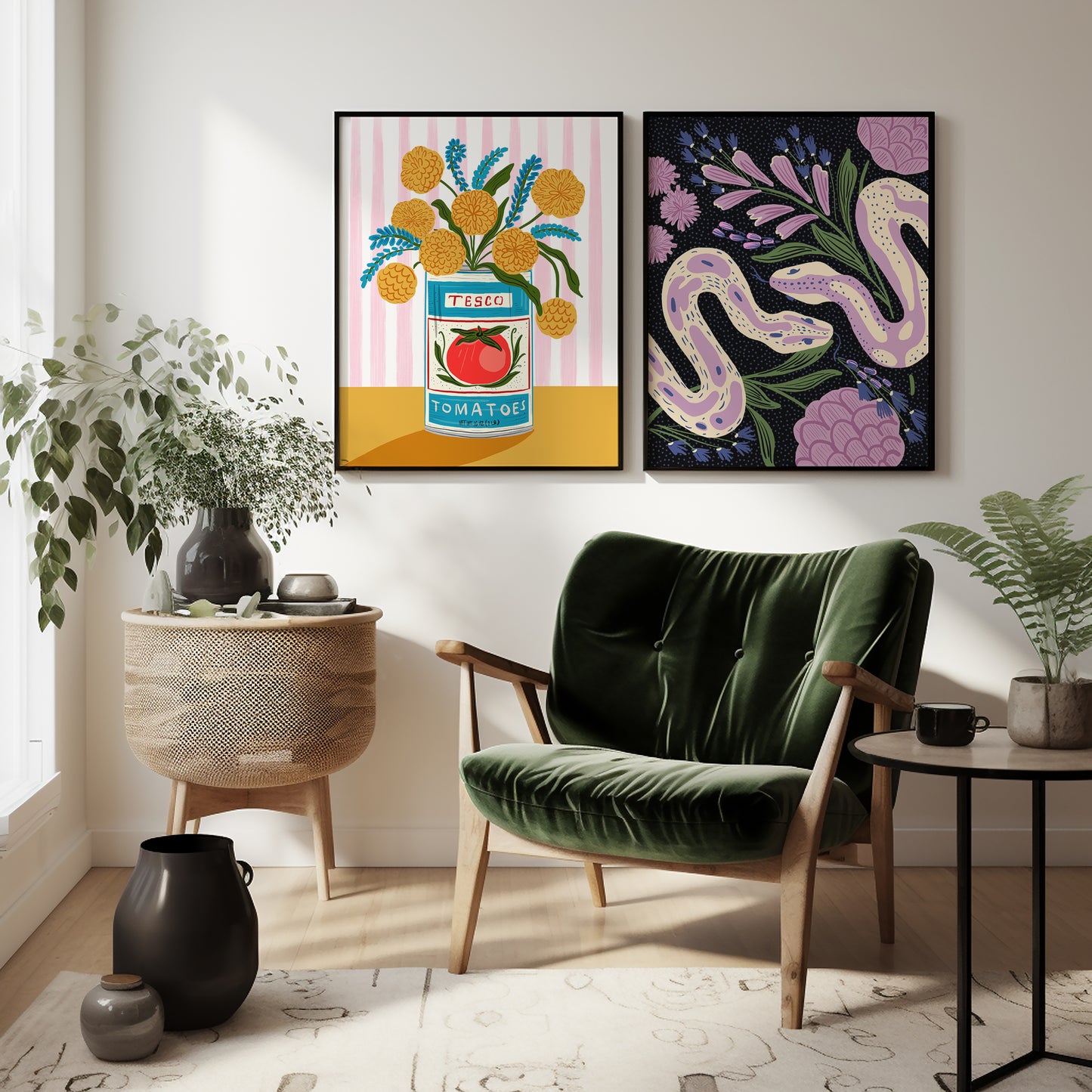 Tomato Can Floral - Art Print