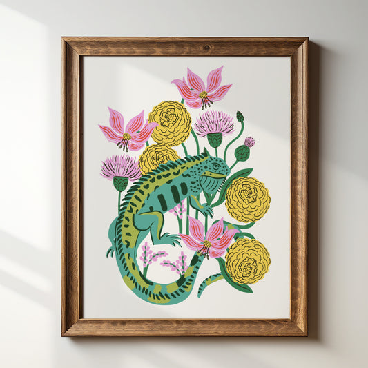 Bold Iguana - Art Print