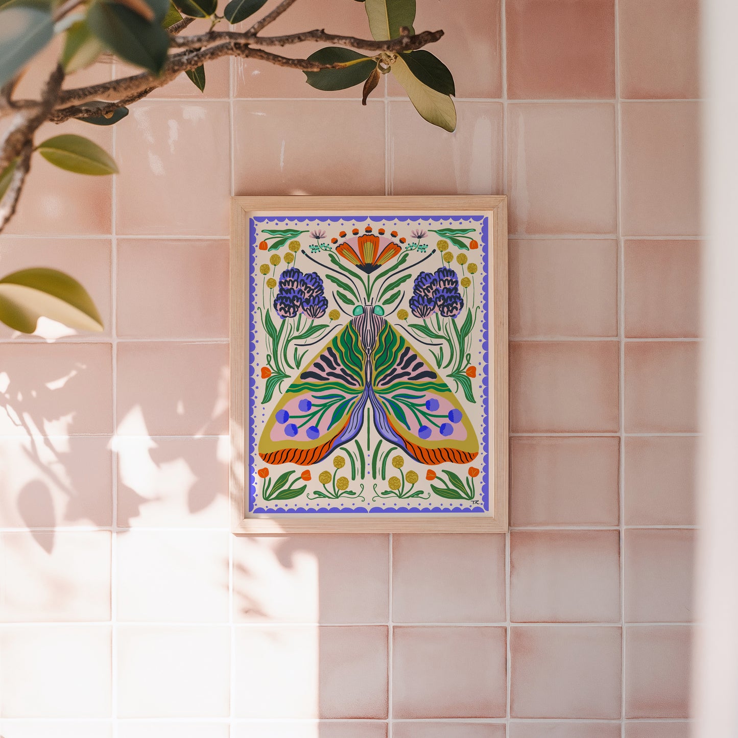 Maximalist Folk Moth - Art Print