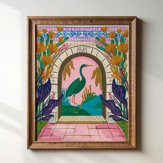 Heron - Art Print