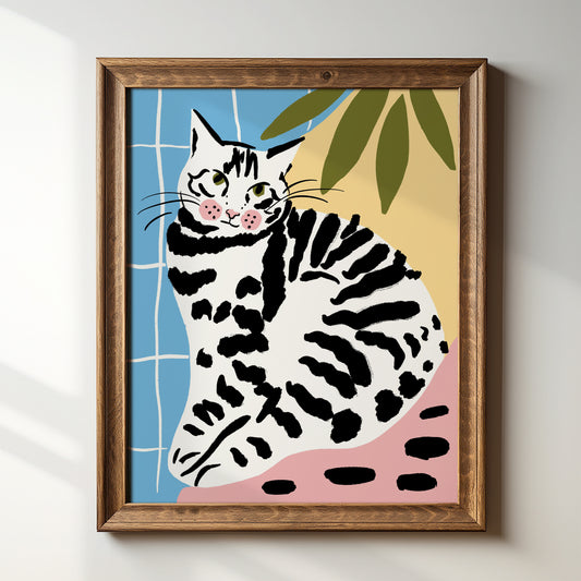 Abstract Cat - Art Print