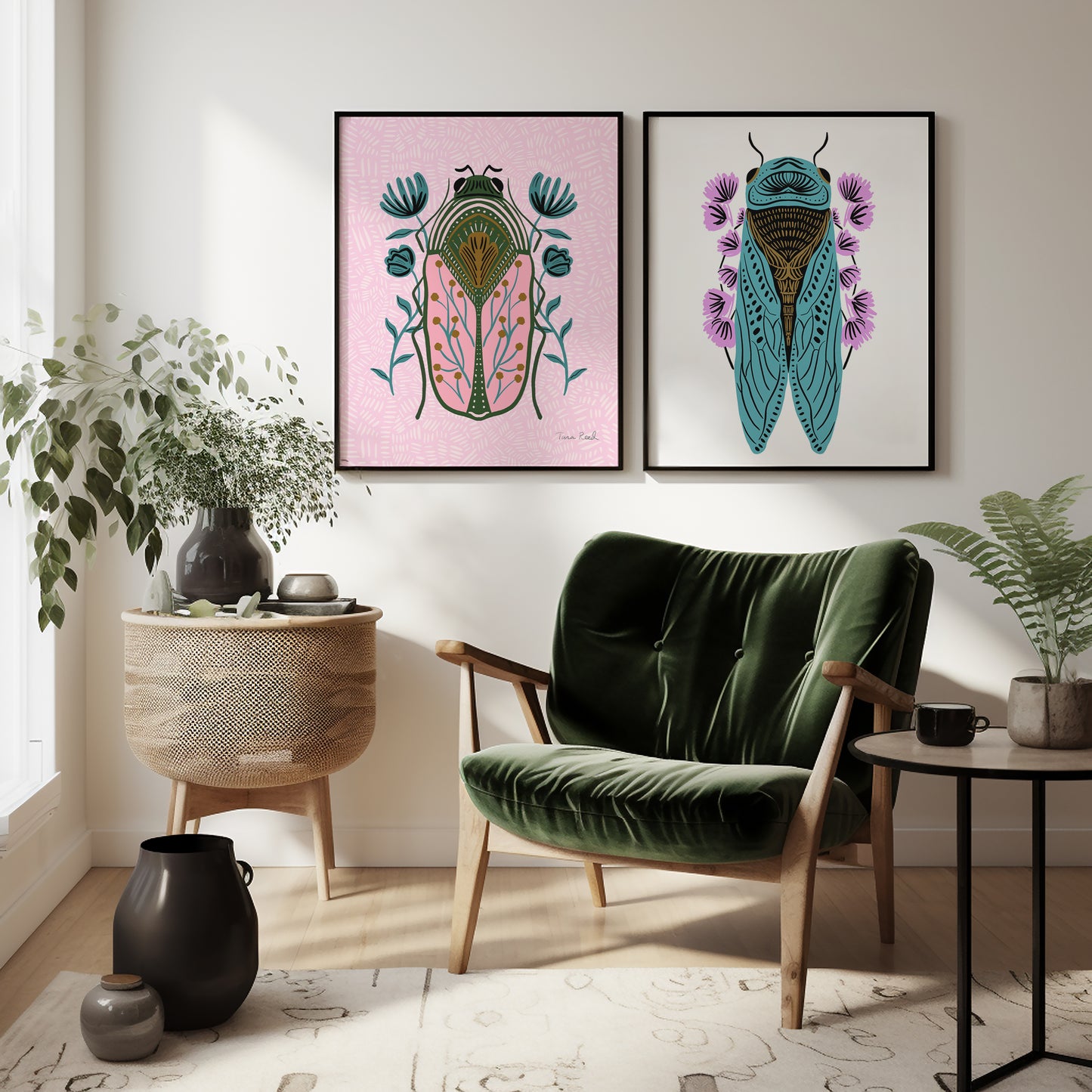 Cicada: Aqua - Art Print