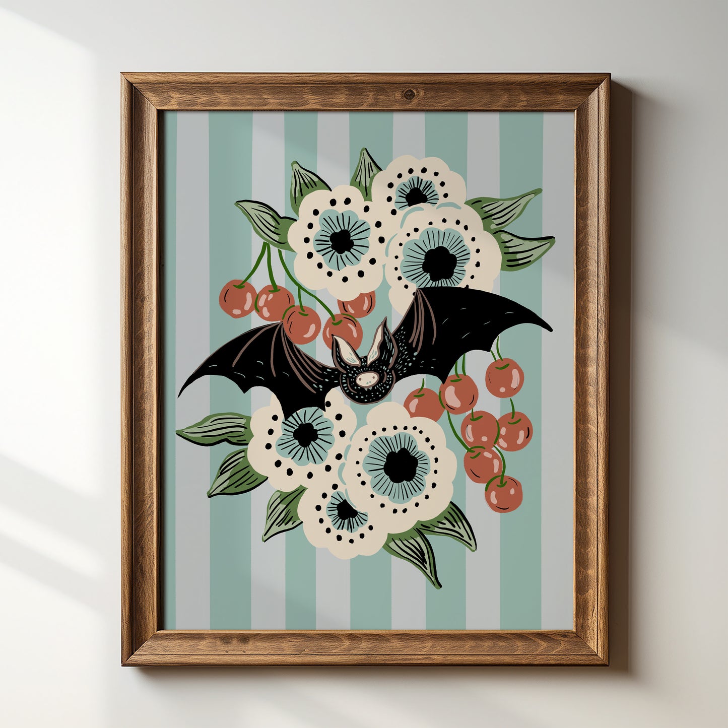 Bat with Stripes - Art Print