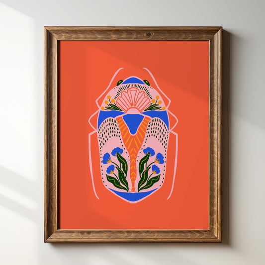 Folk Beetle - Art Print