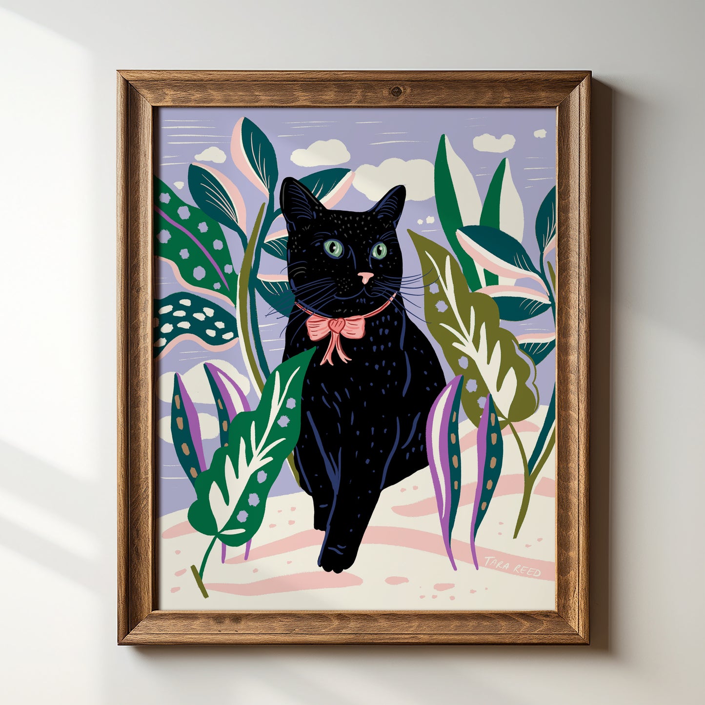 Black Cat Garden - Art Print
