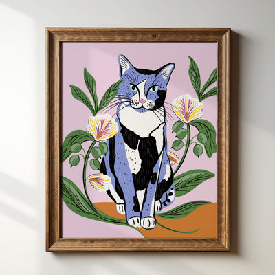 Calico & Cardamom - Periwinkle - Art Print