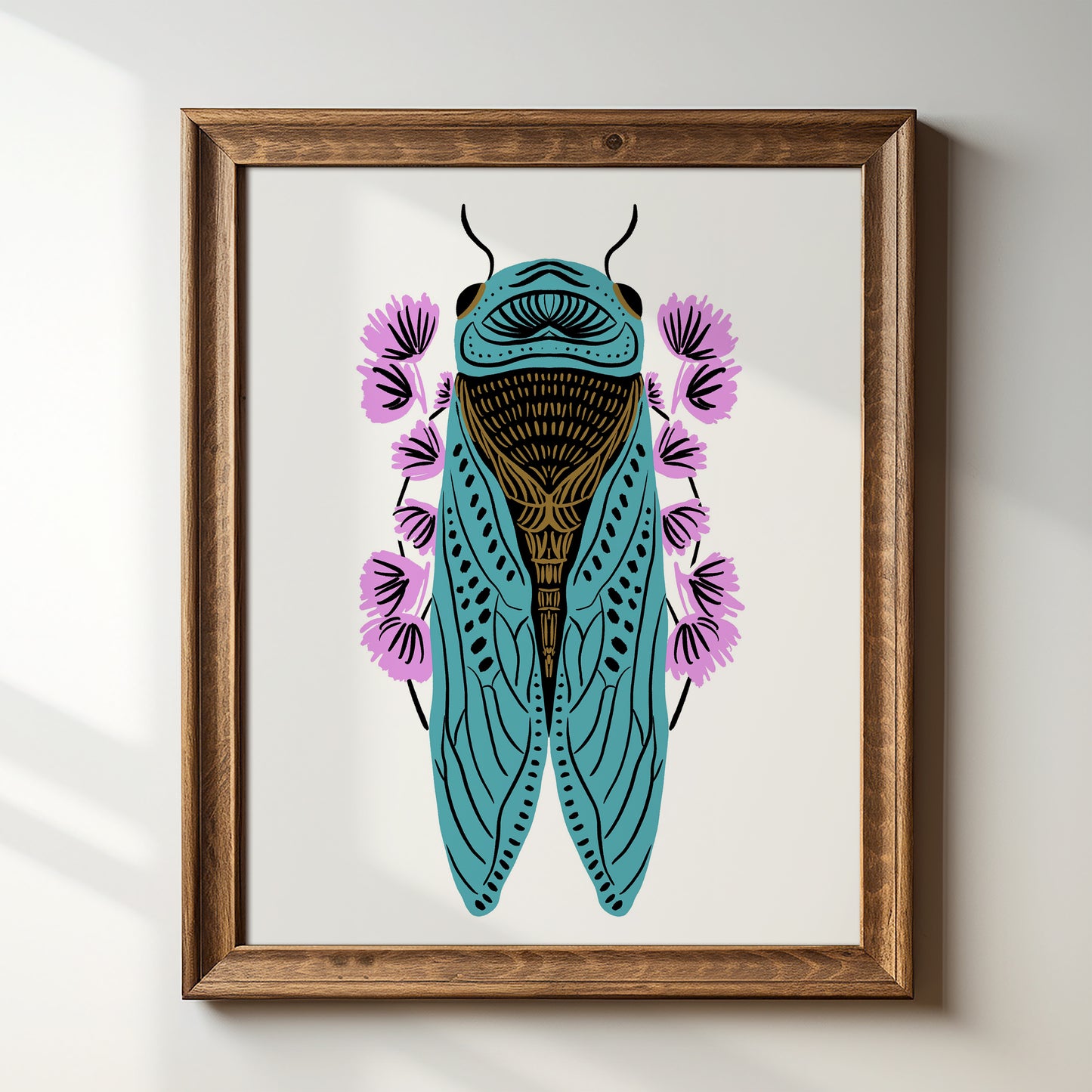 Cicada: Aqua - Art Print