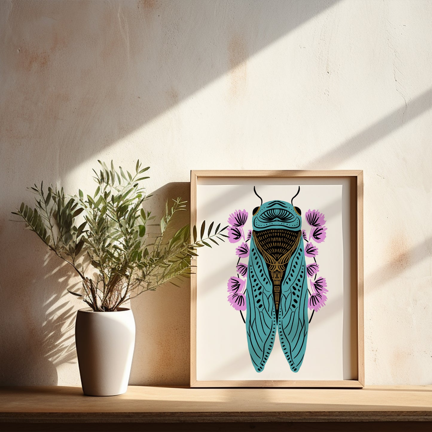 Cicada: Aqua - Art Print