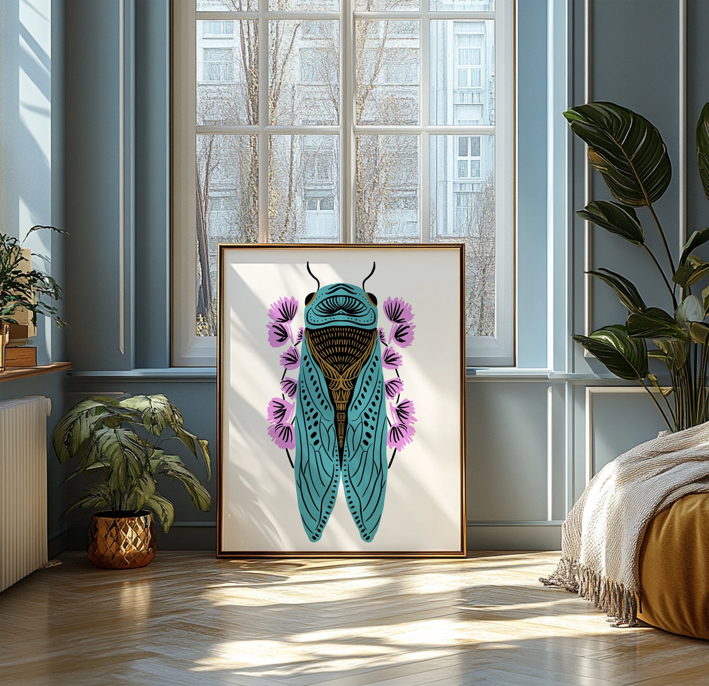 Cicada: Aqua - Art Print