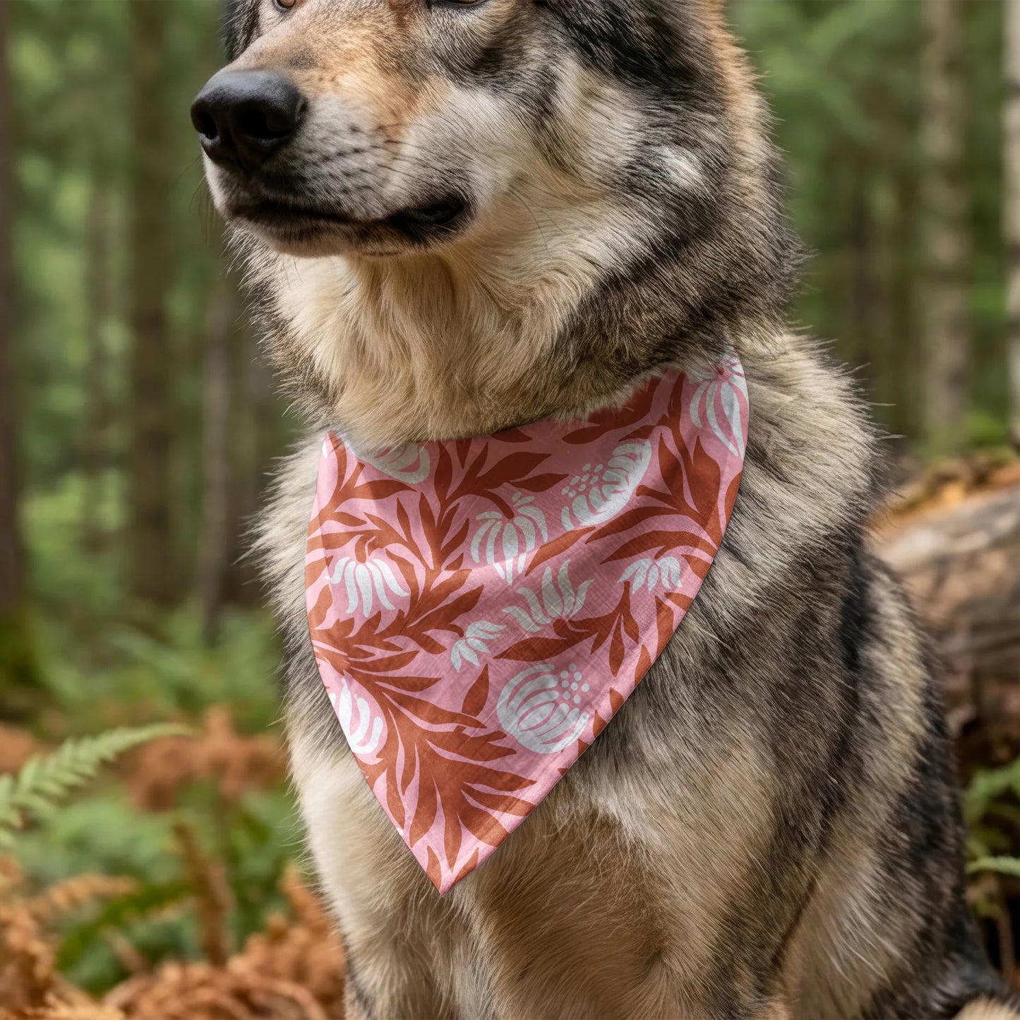 Morris Vines, Terracotta and Pink Fabric