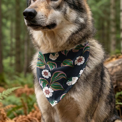 Floral, Dark Navy Fabric