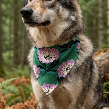 Bold Floral, Green Fabric