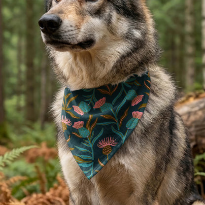 Thistle, Dark Teal Fabric