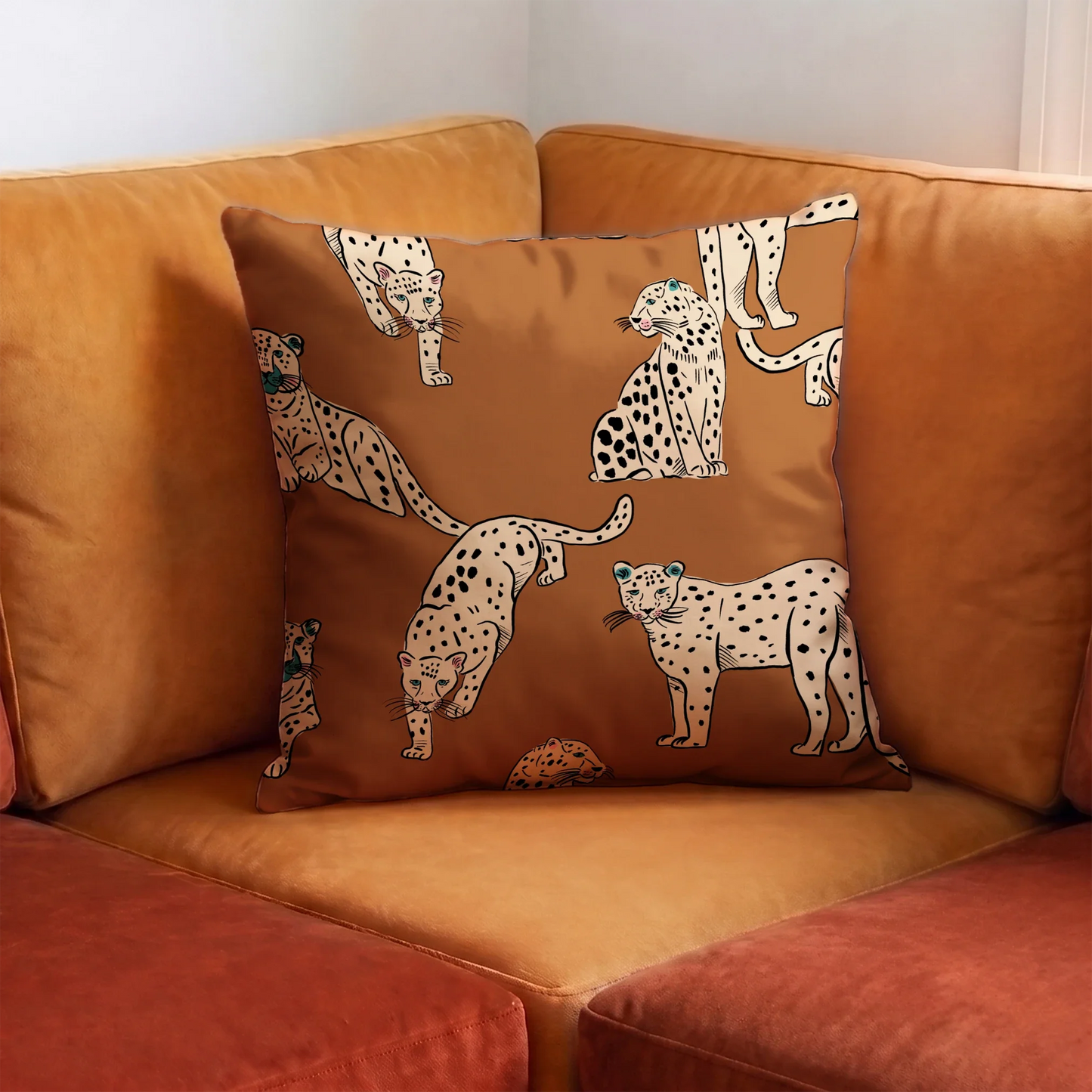 Big Cats, Crème Brûlée Fabric