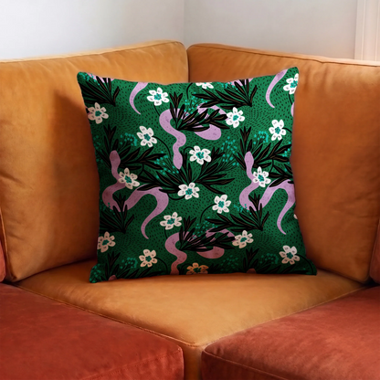 Snakes and Flowers  Fabric
