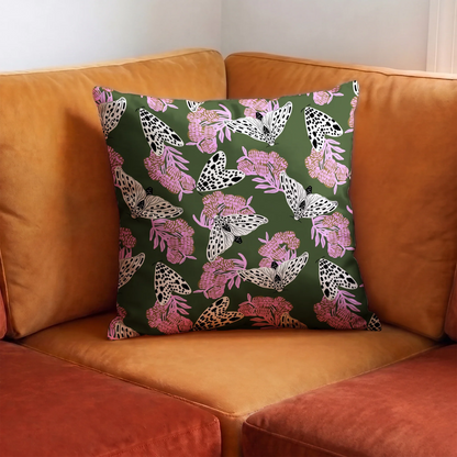Tiger Moths, Green Fabric