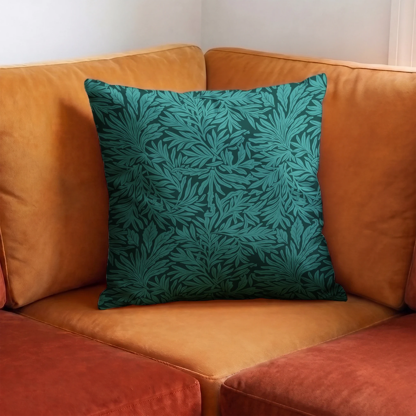 Willow Leaves, Lush Teal Fabric