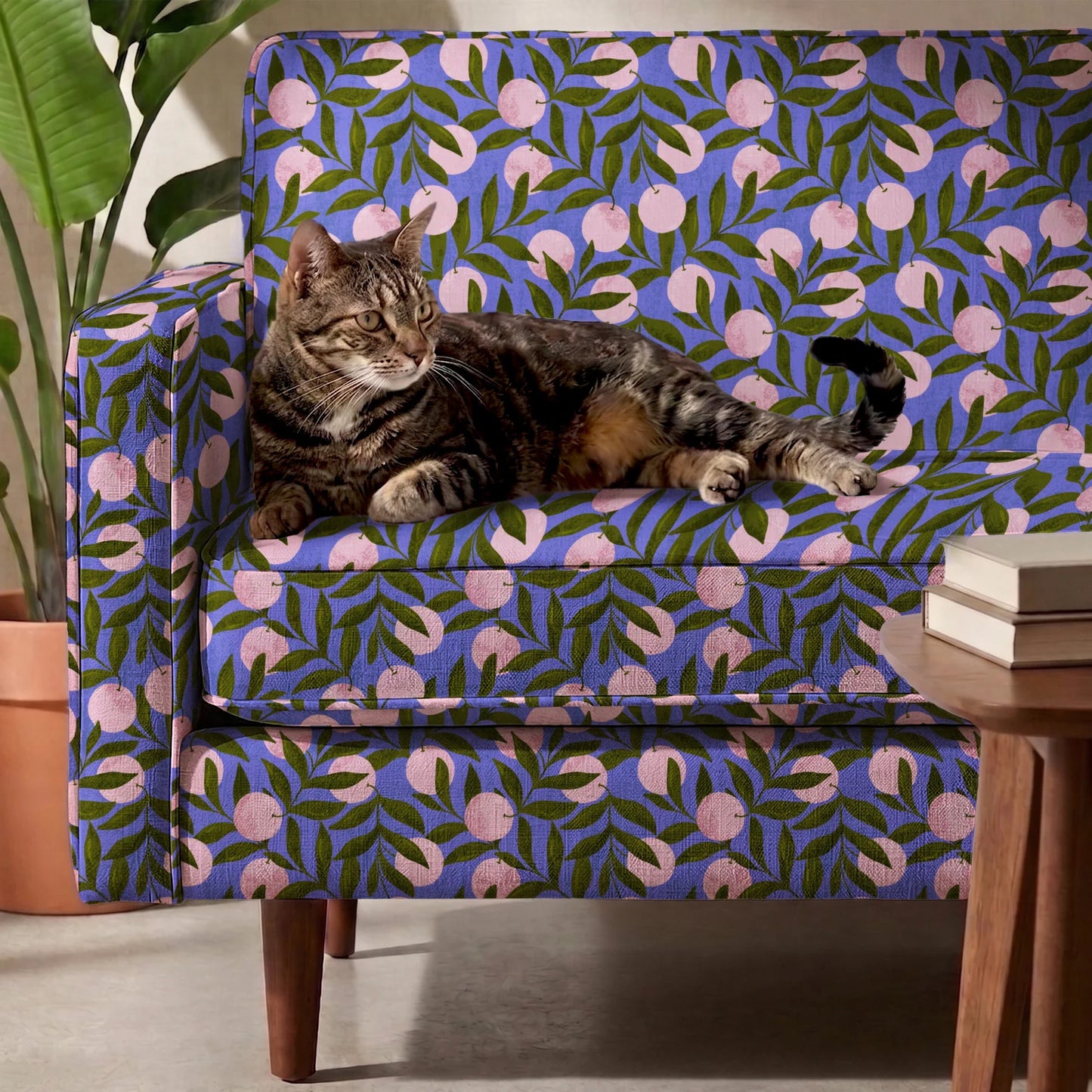 Orange Grove - periwinkle  Fabric