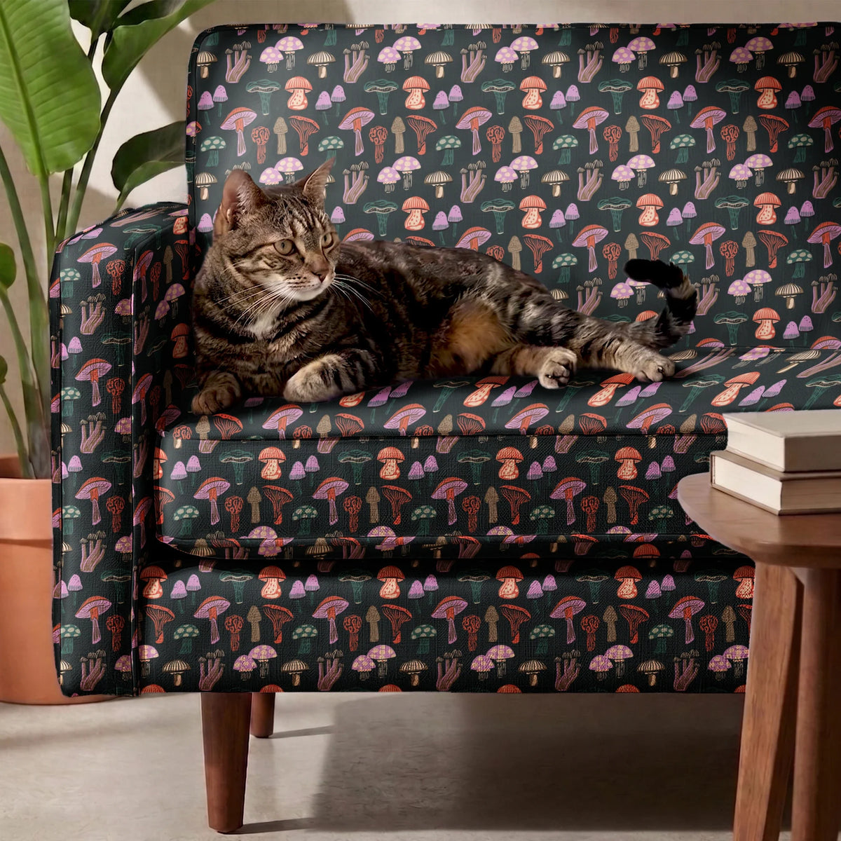 Eclectic Shrooms, Vintage Fabric