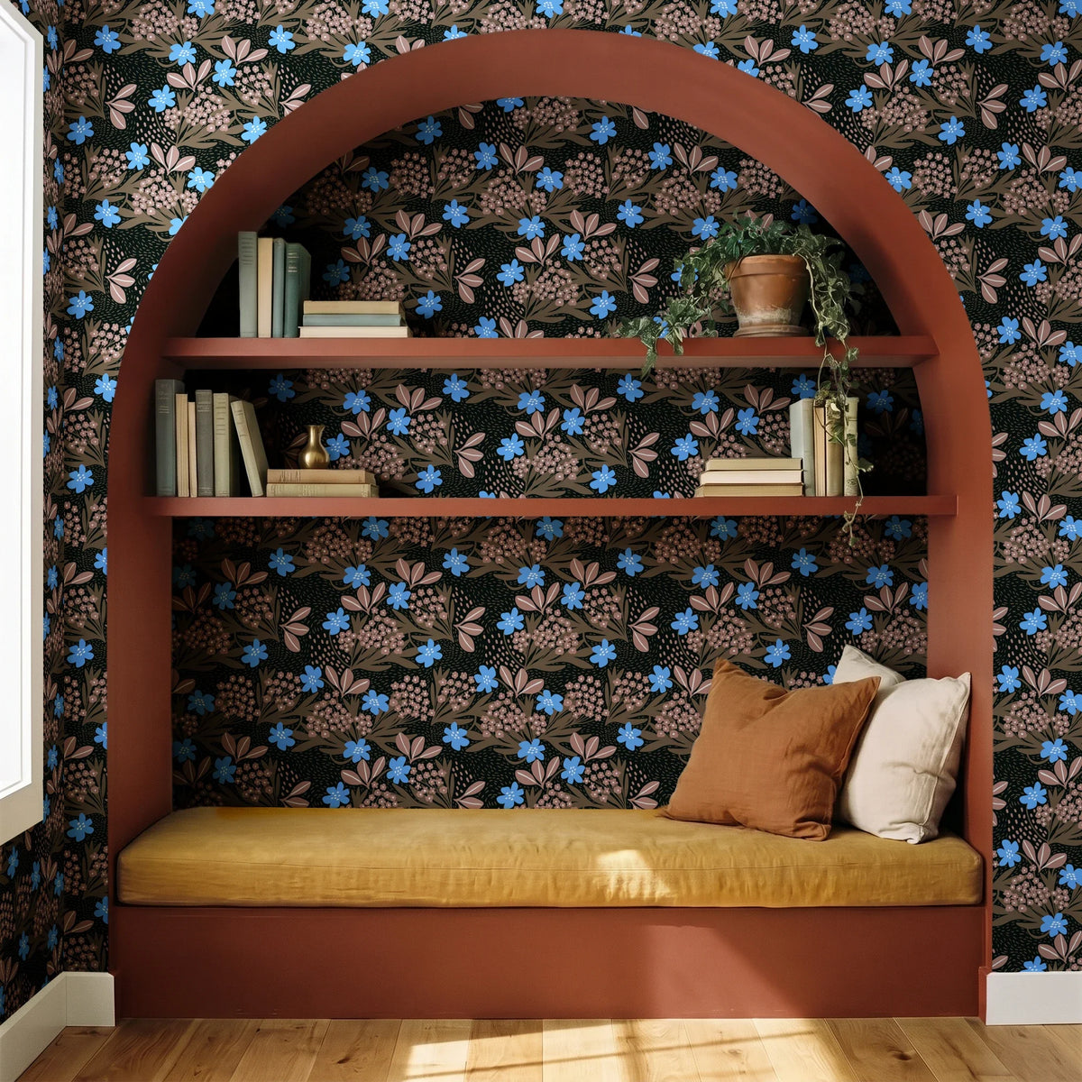 Edinburgh Floral, Moody Wallpaper