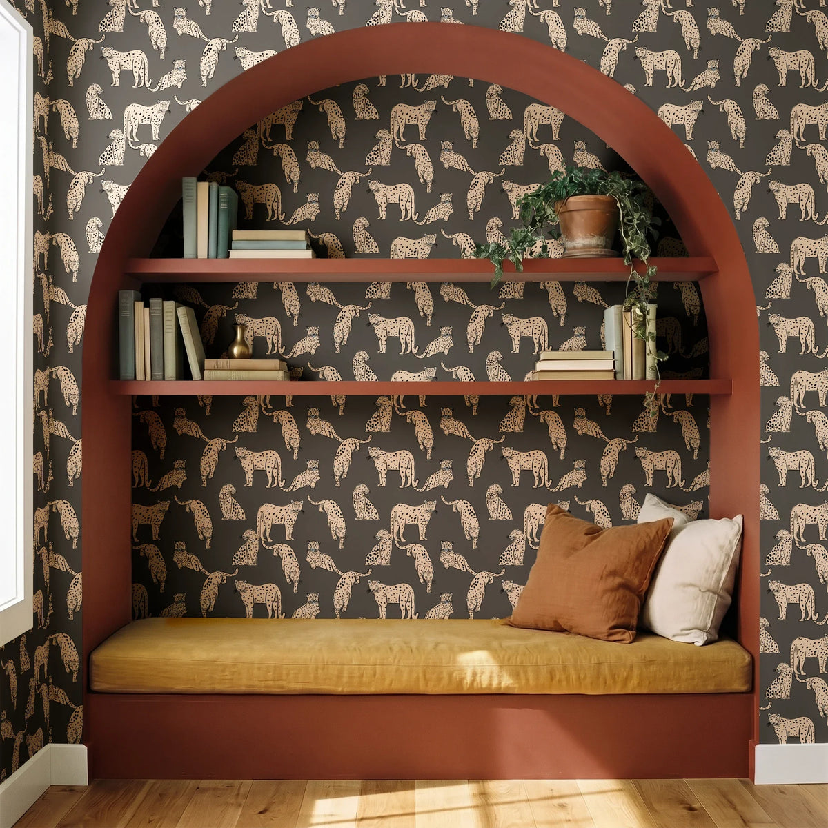 Big Cats, Urbane Bronze, Medium Wallpaper