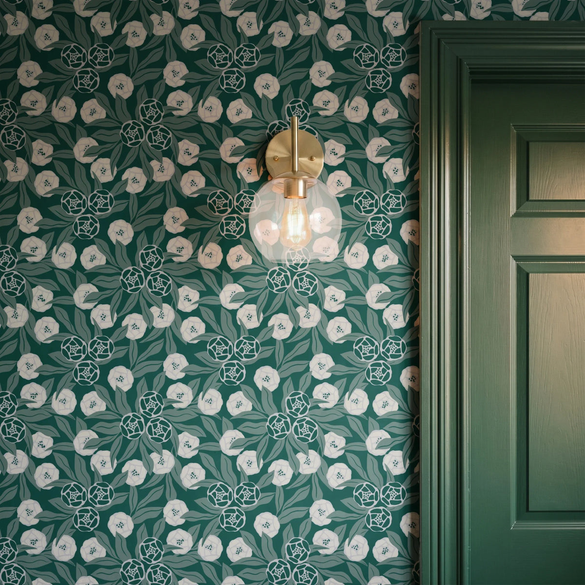 Art Deco Flowers, Country Squire Wallpaper