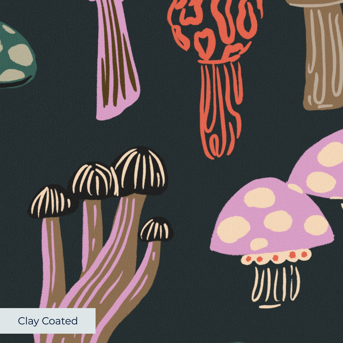 Eclectic Shrooms, Vintage Wallpaper