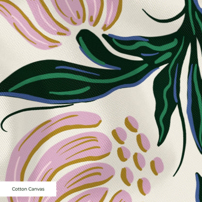 Morris Vines, Petal Pink and Dark Green Fabric